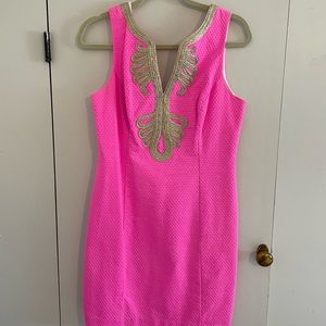Lilly Pulitzer Hot pink shift dress size 8